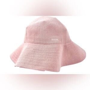 Kangol Tropic Diva Hat Pink Floppy Knit Logo Sun Hat Beach Packable One Size